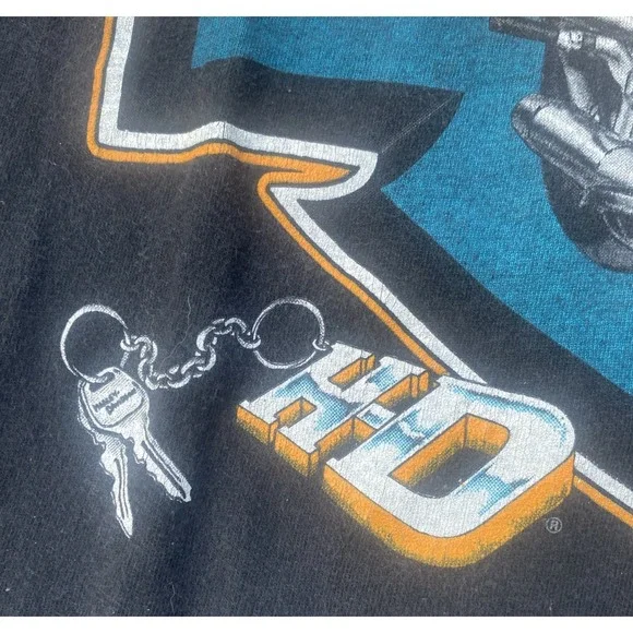 1990 Harley Davidson I Don't Just Own This T-Shirt Pompton Plains NJ Hanes XL US - Picture 4 of 14